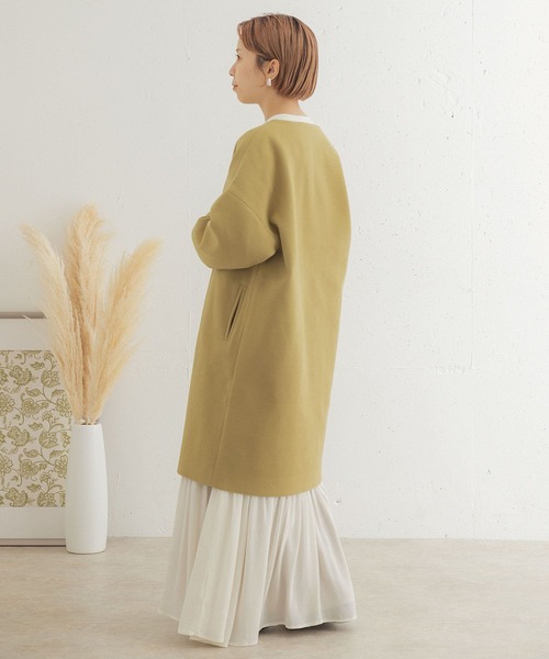 ITEMS URBANRESEARCH（アイテムズ アーバンリサーチ）の「ノーカラーコート（その他アウター・レディース・グリーン/グレー/ブラウン/ベージュ・FREE）」の18枚目の写真