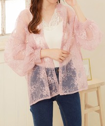 フラワーレースカーデブラウス