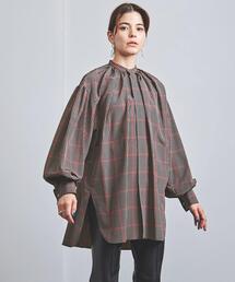 <HYKE(ハイク)>PLAID ギャザー シャツ ■■■