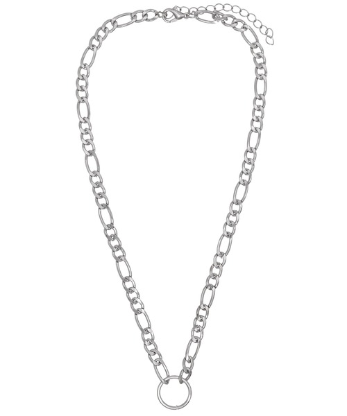 blackdia ocean（ブラックダイヤオーシャン）の「blackdia ocean パールフィガロチェーン2連レイヤードネックレス（ネックレス・レディース・シルバー・43cm）」の3枚目の写真