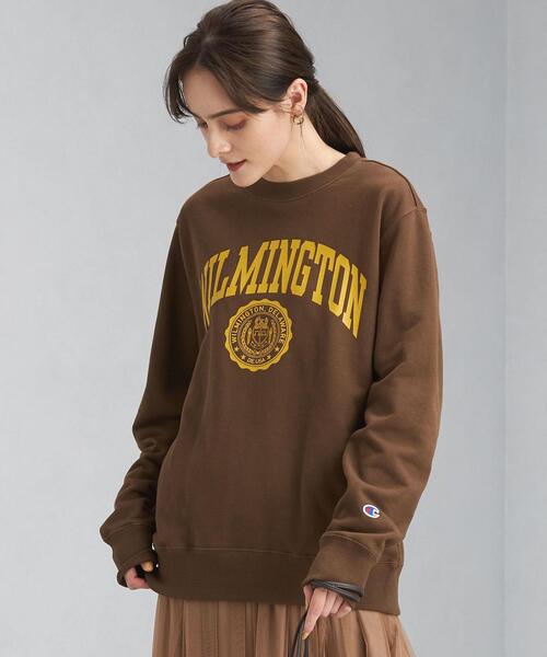 Champion（チャンピオン）の「【WEB限定】＜Champion(チャンピオン)＞ COLLEGIATE プルオーバー スウェット（スウェット・レディース・ホワイト/ダークブラウン/グレー・L）」の3枚目の写真