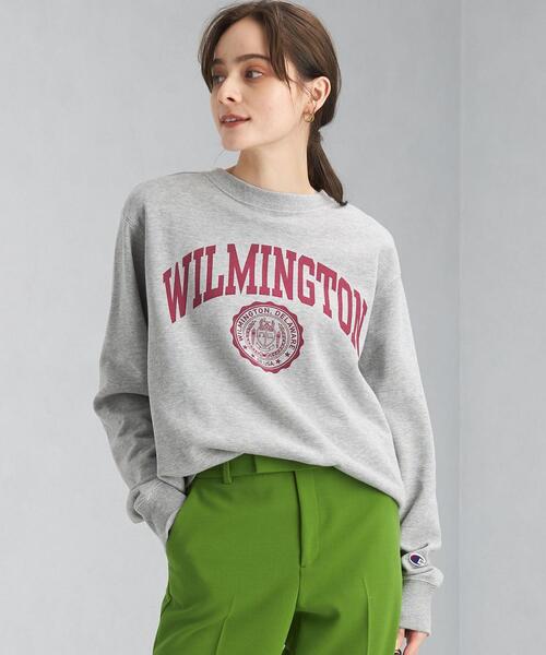 Champion（チャンピオン）の「【WEB限定】＜Champion(チャンピオン)＞ COLLEGIATE プルオーバー スウェット（スウェット・レディース・ホワイト/ダークブラウン/グレー・L）」の2枚目の写真