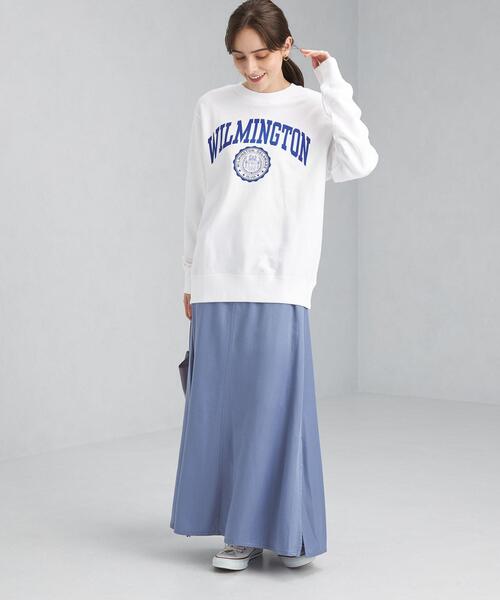Champion（チャンピオン）の「【WEB限定】＜Champion(チャンピオン)＞ COLLEGIATE プルオーバー スウェット（スウェット・レディース・ホワイト/ダークブラウン/グレー・L）」の9枚目の写真