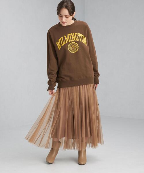 Champion（チャンピオン）の「【WEB限定】＜Champion(チャンピオン)＞ COLLEGIATE プルオーバー スウェット（スウェット・レディース・ホワイト/ダークブラウン/グレー・L）」の18枚目の写真