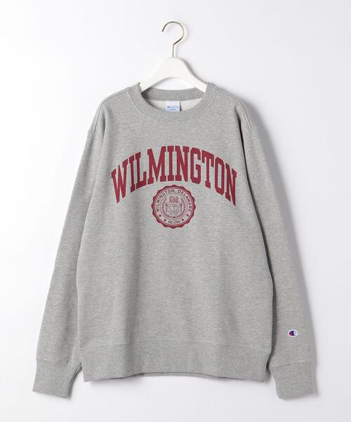 Champion（チャンピオン）の「【WEB限定】＜Champion(チャンピオン)＞ COLLEGIATE プルオーバー スウェット（スウェット・レディース・ホワイト/ダークブラウン/グレー・L）」の4枚目の写真