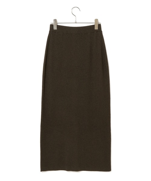 ADAM ET ROPE'（アダムエロペ）の「【アウトレット店舗・WEB限定・セットアップ対応】WOOL混リブフロントボタンスカート（スカート・レディース・チャコールグレー/ベージュ系その他・FREE）」の13枚目の写真