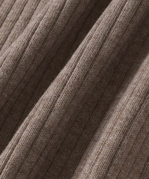 ADAM ET ROPE'（アダムエロペ）の「【アウトレット店舗・WEB限定・セットアップ対応】WOOL混リブフロントボタンスカート（スカート・レディース・チャコールグレー/ベージュ系その他・FREE）」の5枚目の写真