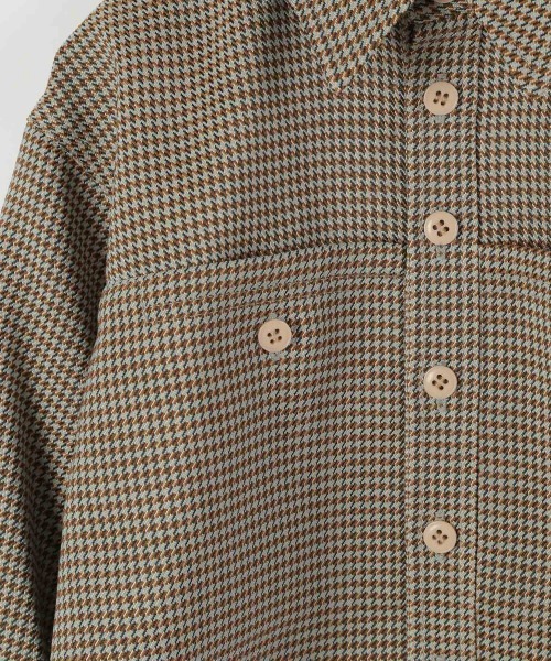 LOWRYS FARM（ローリーズファーム）の「チェックスクエアショートシャツ　217448（シャツ/ブラウス・キッズ・ベージュ/ブルー・110cm/120cm/130cm）」の9枚目の写真