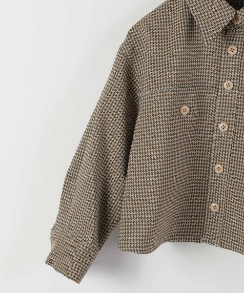 LOWRYS FARM（ローリーズファーム）の「チェックスクエアショートシャツ　217448（シャツ/ブラウス・キッズ・ベージュ/ブルー・110cm/120cm/130cm）」の12枚目の写真
