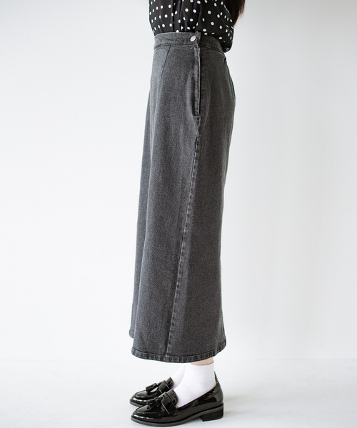 haco!（ハコ）の「カジュアルと女っぽの共存！デニムをレディに着こなす　楽ちんストレッチ素材の長ーーく着られるデニムスカートby who made me（デニムスカート・レディース・グレー・SMALL/MEDIUM/LARGE/X-LARGE）」の15枚目の写真