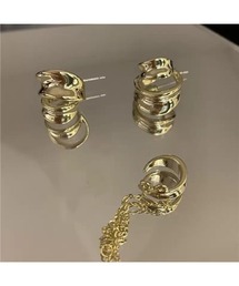 mou | 【YNG】トルネードピアスチェーンイヤーカフセット(イヤーカフ)