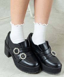 WEGO/ビジュー付キヒールシューズ