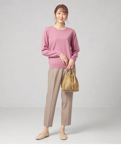 THE STATION STORE(ザ ステーション ストア)の「<closet story>ベーシック クルーネック ニット -ウォッシャブル-(ニット/セーター・レディース・ネイビー/オフホワイト/ピンク・FREE)」の14枚目の写真