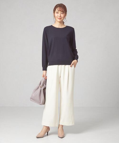 THE STATION STORE(ザ ステーション ストア)の「<closet story>ベーシック クルーネック ニット -ウォッシャブル-(ニット/セーター・レディース・ネイビー/オフホワイト/ピンク・FREE)」の16枚目の写真