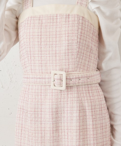 MIIA（ミーア）の「【WEB限定】ツィードマーメイドジャンスカ（ジャンパースカート・レディース・ベージュ/オフホワイト・FREE）」の10枚目の写真