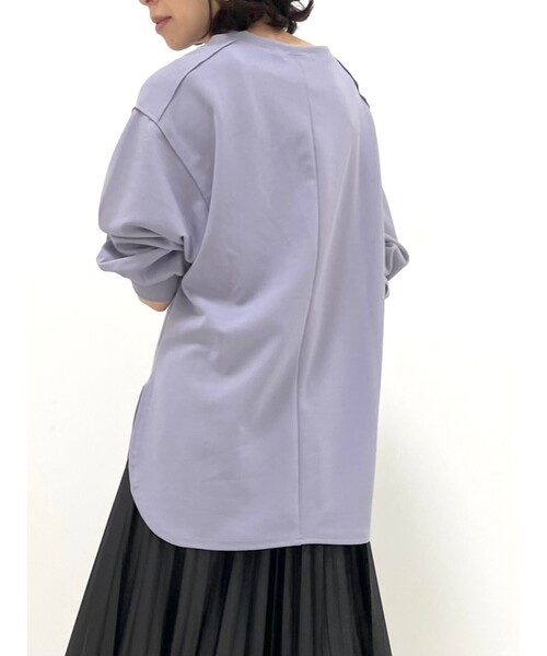 DRESKIP（ドレスキップ）の「◆ゆるシルエット袖口ギャザートップス（Tシャツ/カットソー・レディース・ライトパープル/ライトグレー/ダークブラウン/ブラック・03/04/02）」の13枚目の写真