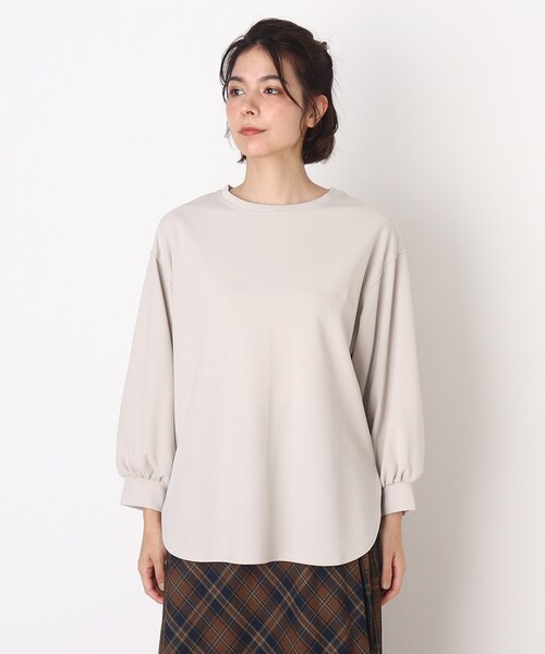 DRESKIP（ドレスキップ）の「◆ゆるシルエット袖口ギャザートップス（Tシャツ/カットソー・レディース・ライトパープル/ライトグレー/ダークブラウン/ブラック・03/04/02）」の15枚目の写真