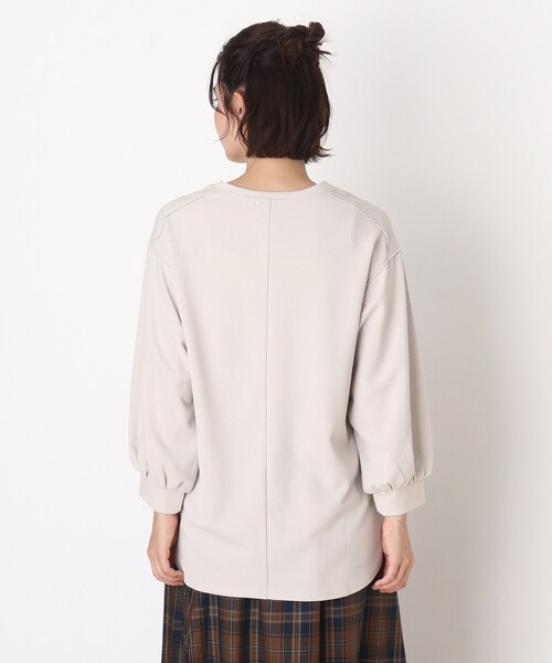 DRESKIP（ドレスキップ）の「◆ゆるシルエット袖口ギャザートップス（Tシャツ/カットソー・レディース・ライトパープル/ライトグレー/ダークブラウン/ブラック・03/04/02）」の18枚目の写真