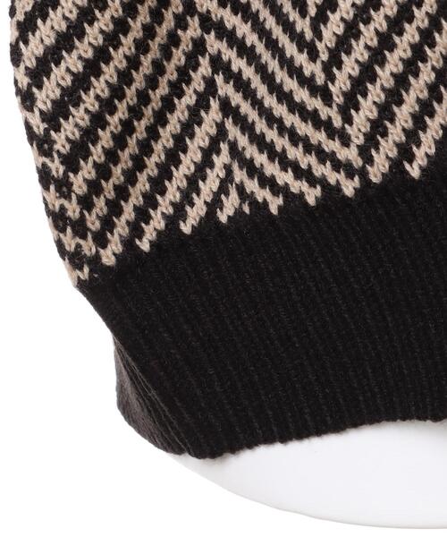 INGNI(イング)の「ヘリンボーンモックネックニット(ニット/セーター・レディース・ブラック系その他2/ブラック系その他6・M)」の11枚目の写真