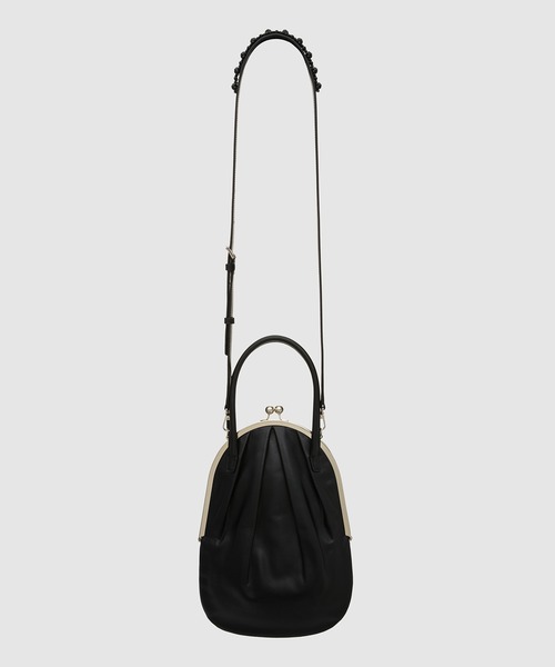 Simone Rocha(シモーネロシャ)の「SNAP PURSE BAG WITH EMBELLISHED CROSSBODY STRAP(ショルダーバッグ・レディース・ブラック・ONESIZE)」の2枚目の写真