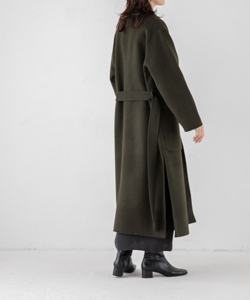 yuw WOOL RIVER BIG COAT チェスターコート　ロング　ベルト yuw WOOL RIVER BIG COAT チェスターコート ロング ベルト 楽天