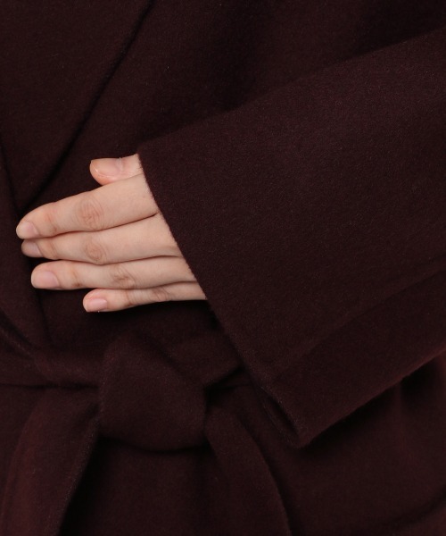 yuw（ユウ）の「WOOL RIVER BIG COAT　237852（チェスターコート・レディース・ブラック/レッド/グリーン・FREE）」の22枚目の写真