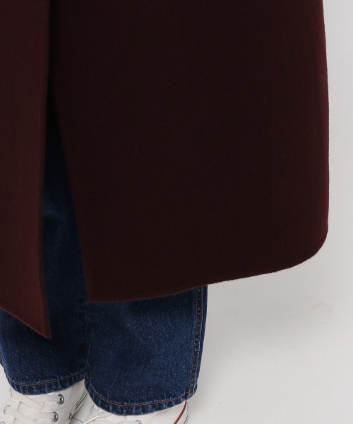 yuw（ユウ）の「WOOL RIVER BIG COAT　237852（チェスターコート・レディース・ブラック/レッド/グリーン・FREE）」の21枚目の写真