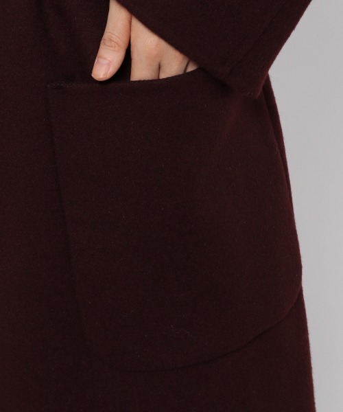 yuw（ユウ）の「WOOL RIVER BIG COAT　237852（チェスターコート・レディース・ブラック/レッド/グリーン・FREE）」の20枚目の写真