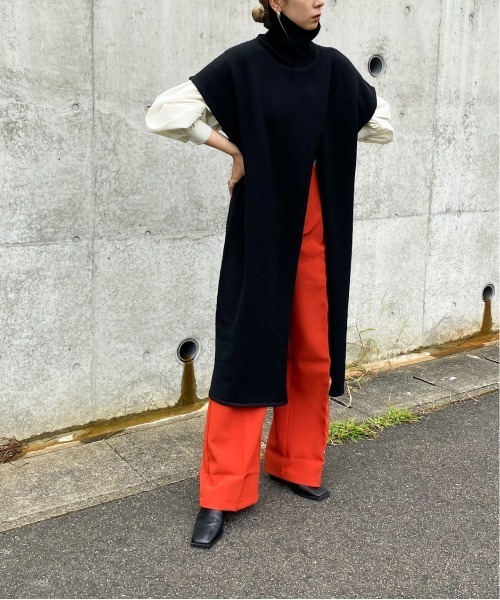 y/m by RIKA（イムバイリカ）の「ハイネックラップニットロングトップス（ニット/セーター・レディース・ブラック・FREE）」の15枚目の写真