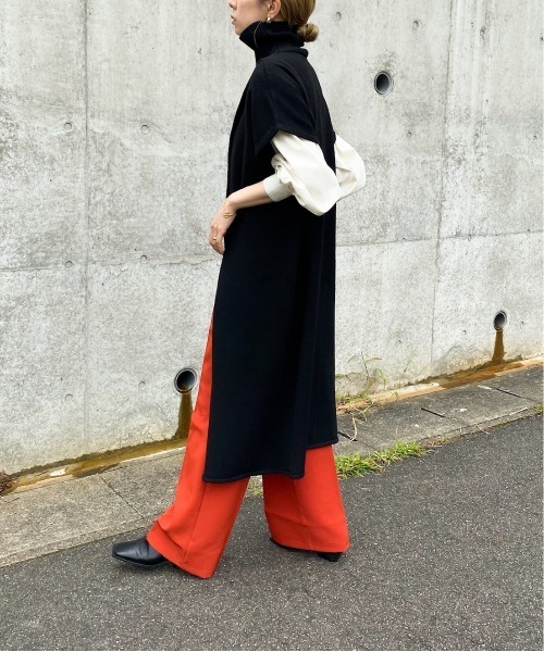 y/m by RIKA（イムバイリカ）の「ハイネックラップニットロングトップス（ニット/セーター・レディース・ブラック・FREE）」の16枚目の写真