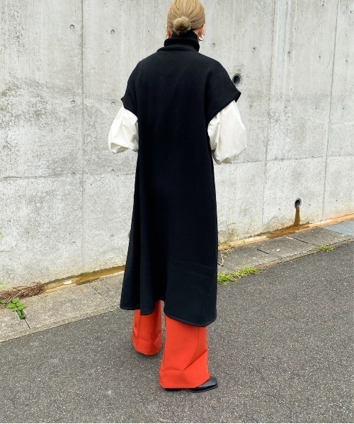 y/m by RIKA（イムバイリカ）の「ハイネックラップニットロングトップス（ニット/セーター・レディース・ブラック・FREE）」の13枚目の写真