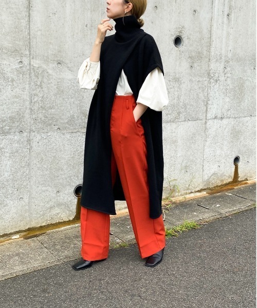 y/m by RIKA（イムバイリカ）の「ハイネックラップニットロングトップス（ニット/セーター・レディース・ブラック・FREE）」の20枚目の写真