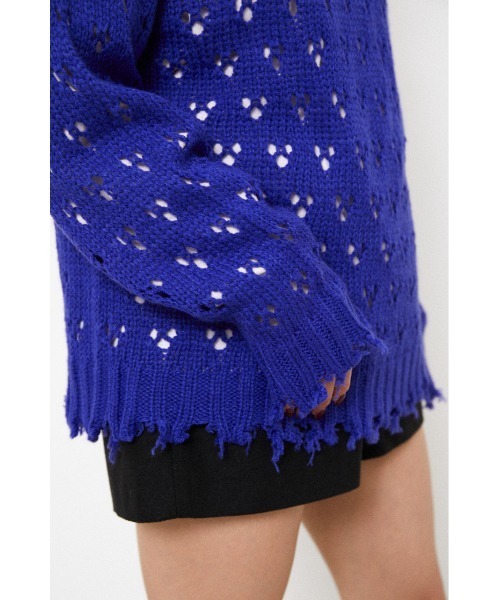 LAGUA GEM（ラグアジェム）の「HOLE LG KNIT TOPS（ニット/セーター・レディース・レッド/ブルー/ブラック・FREE）」の22枚目の写真