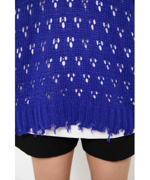 LAGUA GEM（ラグアジェム）の「HOLE LG KNIT TOPS（ニット/セーター・レディース・レッド/ブルー/ブラック・FREE）」の20枚目の写真