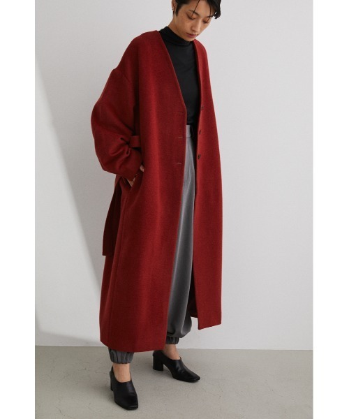 STYLEMIXER（スタイルミキサー）の「ノーカラーウエストベルトウール