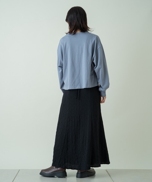 Kastane（カスタネ）の「【サイズ展開あり】刺繍ウェーブロゴロンTee（Tシャツ/カットソー・レディース・パープル/モカ/ライトグレー・XL/M）」の20枚目の写真