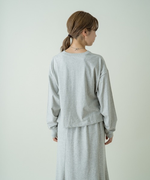 Kastane（カスタネ）の「【サイズ展開あり】刺繍ウェーブロゴロンTee（Tシャツ/カットソー・レディース・パープル/モカ/ライトグレー・XL/M）」の9枚目の写真