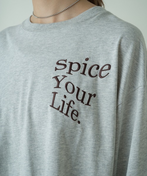 Kastane（カスタネ）の「【サイズ展開あり】刺繍ウェーブロゴロンTee（Tシャツ/カットソー・レディース・パープル/モカ/ライトグレー・XL/M）」の11枚目の写真