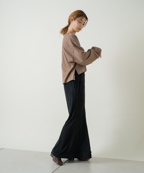 Kastane（カスタネ）の「【サイズ展開あり】刺繍ウェーブロゴロンTee（Tシャツ/カットソー・レディース・パープル/モカ/ライトグレー・XL/M）」の15枚目の写真