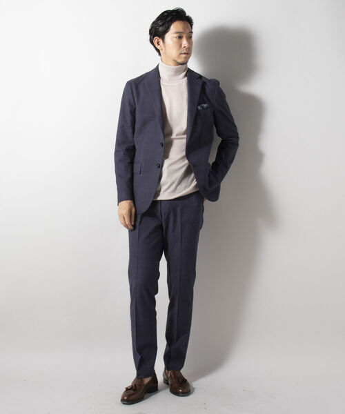 NOLLEY'S goodman（ノーリーズグッドマン）の「ソフトサーモ セットアップ テーラードジャケット(※保温性、発熱性、魅力的な機能素材セットアップ!!)（テーラードジャケット・メンズ・ライトグレー/インディゴブルー/ブルー系その他7・LARGE/MEDIUM/X-LARGE/SMALL）」の17枚目の写真