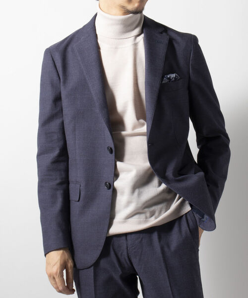 NOLLEY'S goodman（ノーリーズグッドマン）の「ソフトサーモ セットアップ テーラードジャケット(※保温性、発熱性、魅力的な機能素材セットアップ!!)（テーラードジャケット・メンズ・ライトグレー/インディゴブルー/ブルー系その他7・LARGE/MEDIUM/X-LARGE/SMALL）」の20枚目の写真