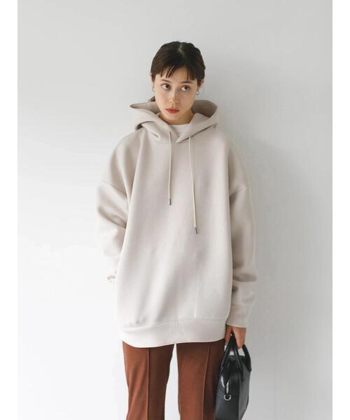 koe（コエ）の「ライトダンボールパーカー（パーカー・レディース・ライトベージュ/ピンク系その他2/ブルー/イエロー/ライトグレー/ブラック/グリーン/ピンク・S/L/XL/M）」の12枚目の写真