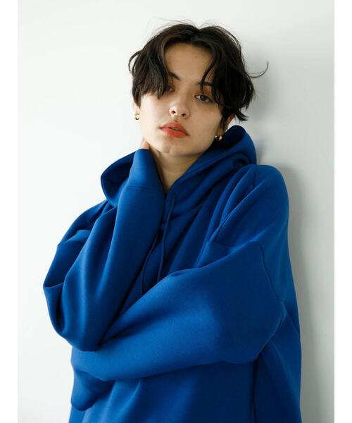 koe（コエ）の「ライトダンボールパーカー（パーカー・レディース・ライトベージュ/ピンク系その他2/ブルー/イエロー/ライトグレー/ブラック/グリーン/ピンク・S/L/XL/M）」の9枚目の写真