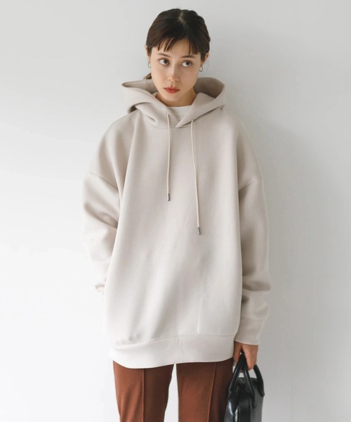 koe（コエ）の「ライトダンボールパーカー（パーカー・レディース・ライトベージュ/ピンク系その他2/ブルー/イエロー/ライトグレー/ブラック/グリーン/ピンク・S/L/XL/M）」の4枚目の写真