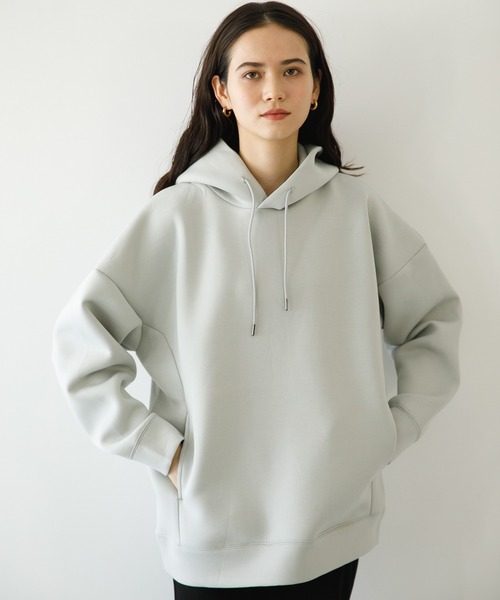 koe（コエ）の「ライトダンボールパーカー（パーカー・レディース・ライトベージュ/ピンク系その他2/ブルー/イエロー/ライトグレー/ブラック/グリーン/ピンク・S/L/XL/M）」の3枚目の写真