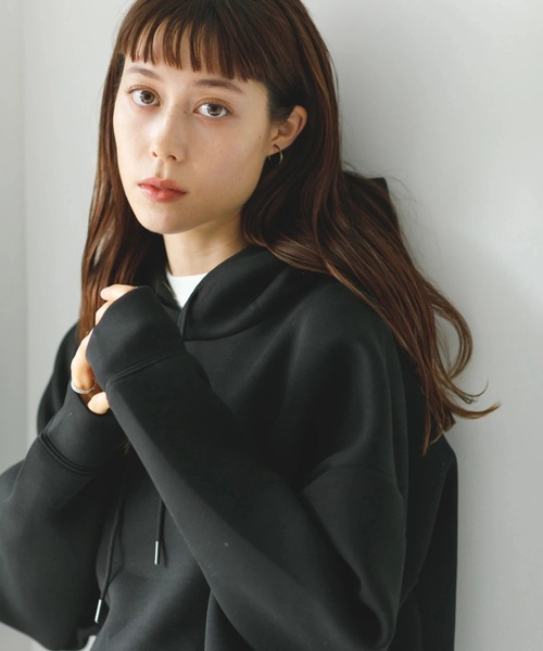 koe（コエ）の「ライトダンボールパーカー（パーカー・レディース・ライトベージュ/ピンク系その他2/ブルー/イエロー/ライトグレー/ブラック/グリーン/ピンク・S/L/XL/M）」の2枚目の写真