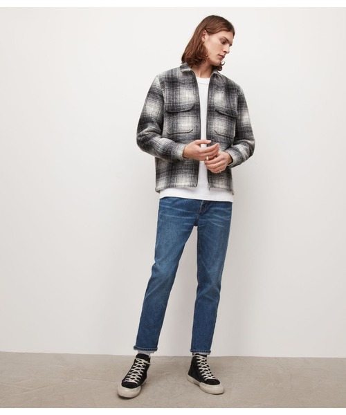 ALLSAINTS（オールセインツ）の「DEAN CROPPED SLIM JEANS, MID INDIGO | DEAN クロップド スリム ジーンズ, ミッド インディゴ（デニムパンツ・メンズ・インディゴブルー・30/28/32/31）」の8枚目の写真
