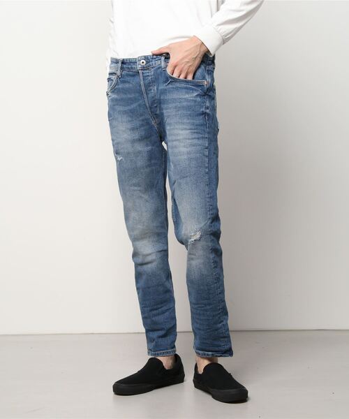 ALLSAINTS（オールセインツ）の「DEAN CROPPED SLIM JEANS, MID INDIGO | DEAN クロップド スリム ジーンズ, ミッド インディゴ（デニムパンツ・メンズ・インディゴブルー・30/28/32/31）」の9枚目の写真