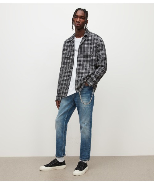ALLSAINTS（オールセインツ）の「DEAN CROPPED SLIM JEANS, MID INDIGO | DEAN クロップド スリム ジーンズ, ミッド インディゴ（デニムパンツ・メンズ・インディゴブルー・30/28/32/31）」の13枚目の写真