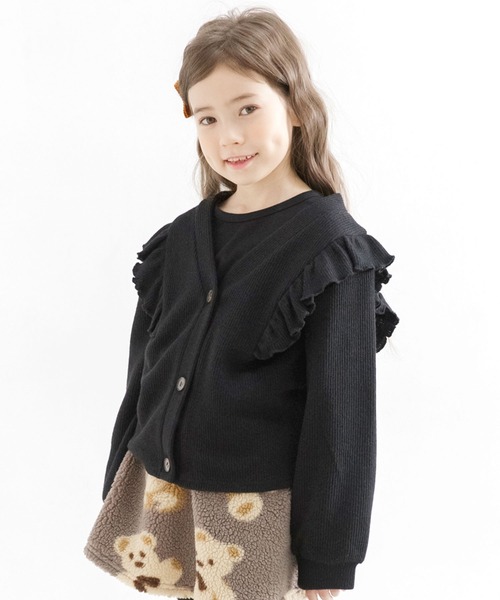 Bee des Bee（ビーデスビー）の「ニットカーディガン（ニット/セーター・キッズ・ブルー/グレー/ブラック・110cm/100cm/120cm/130cm/140cm/150cm）」の2枚目の写真